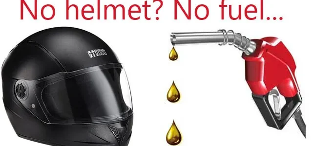 Two wheeler drivers without helmet won’t get fuel refill