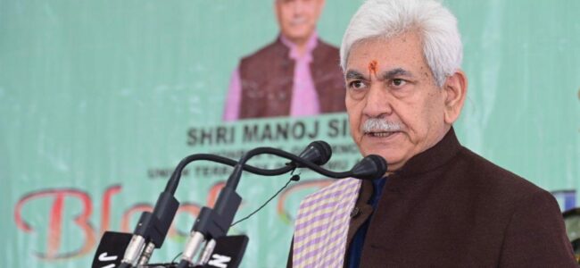 LG Sinha inaugurates Kashmiri Pandit Premier League Cricket Tournament in Jammu