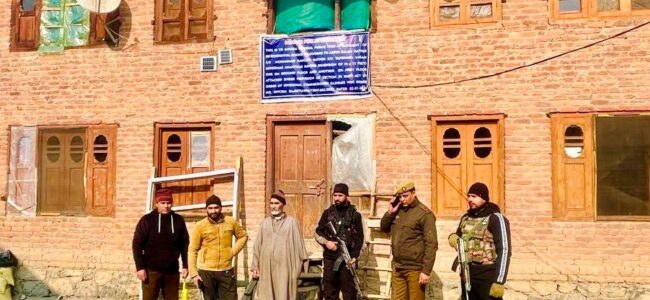 Police attaches property of Terror Associate in Kokernag