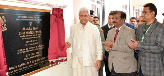 Lt Governor inaugurates new Girls Hostel at NIT Srinagar
