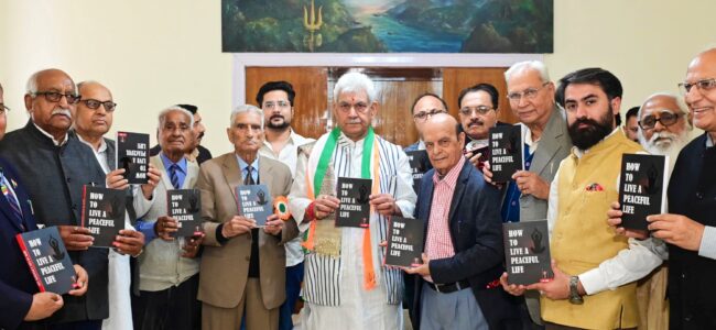 Lt Governor releases book “How to Live A Peaceful Life” by ID Soni Lt Governor releases book “How to Live A Peaceful Life” by ID Soni