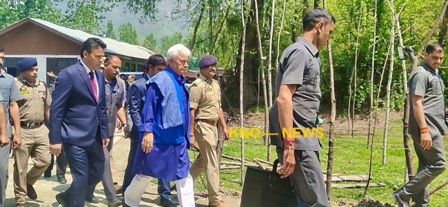 LG Sinha visits terror attack victim Aadil’s home in Pahalgam, hands over appointment letter to his wife