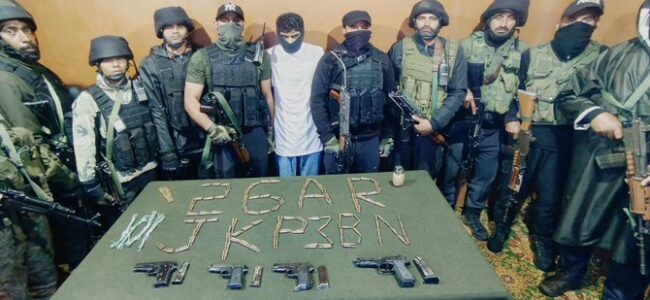 Terrorist associate arrested with arms, ammunition in Bandipora: Police