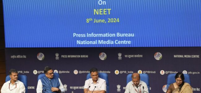 NEET-UG row: Education ministry sets up 4-member panel to review grace marks to over 1500 candidates NEET-UG row: Education ministry sets up 4-member panel to review grace marks to over 1500 candidates