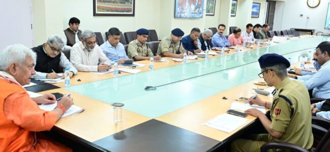 Lt Guv chairs high level meeting to review Muharram arrangements Lt Guv chairs high level meeting to review Muharram arrangements