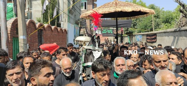 Muharram procession begins as Shia mourners march from Bota Kadal to Zadibal Muharram procession begins as Shia mourners march from Bota Kadal to Zadibal