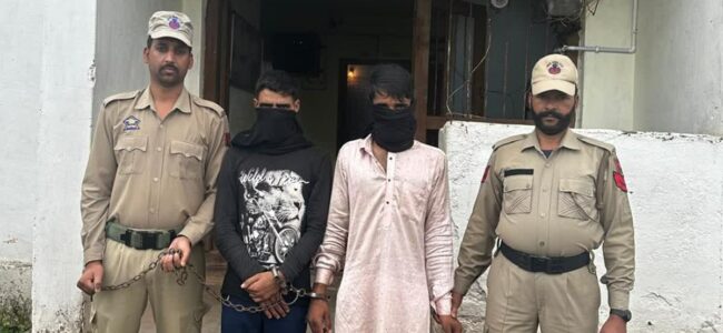 Kathua ambush: Two overground workers held, says police Kathua ambush: Two overground workers held, says police