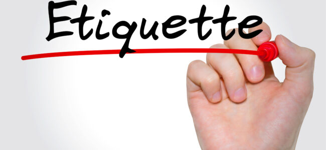 Etiquettes reflect one’s inner values