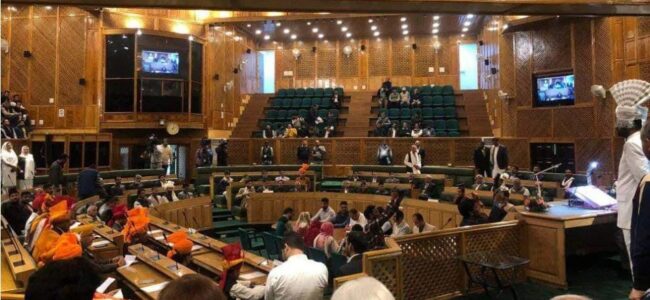 BJP MLAs walkout of Assembly over demand for discussion on floods BJP MLAs walkout of Assembly over demand for discussion on floods