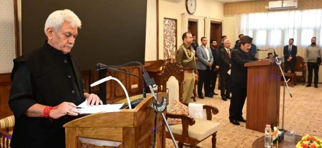 NC’s Mubarak Gul takes oath as pro tem speaker of JK Assembly NC’s Mubarak Gul takes oath as pro tem speaker of JK Assembly