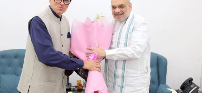 Omar Abdullah meets Union Home Minister Amit Shah Omar Abdullah meets Union Home Minister Amit Shah