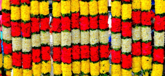 Srinagar sees surge in garland sales ahead of assembly polls Srinagar sees surge in garland sales ahead of assembly polls