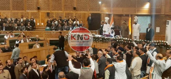 Don’t allow them to enter into house: Speaker after BJP MLAs marshalled out, party legislators stage walk out Don’t allow them to enter into house: Speaker after BJP MLAs marshalled out, party legislators stage walk out