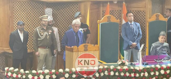 LG Addresses Legislative Assembly, says ‘My Govt will make all efforts for restoration of Statehood to J&K’ LG Addresses Legislative Assembly, says ‘My Govt will make all efforts for restoration of Statehood to J&K’