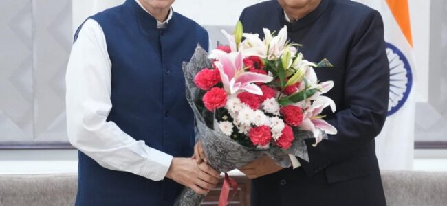 CM Abdullah calls on V-P Dhankhar; likely to meet president, finance minister CM Abdullah calls on V-P Dhankhar; likely to meet president, finance minister