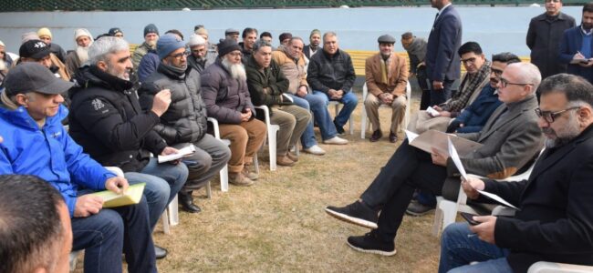 Chief Minister Omar Abdullah listens to people’s grievances