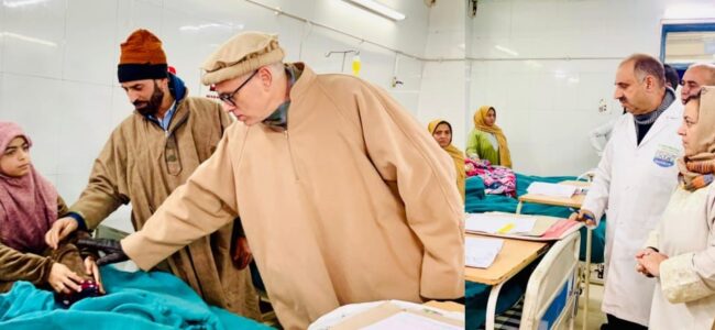 CM Omar Abdullah conducts surprise checks at Kashmir’s premier Medical Institutions