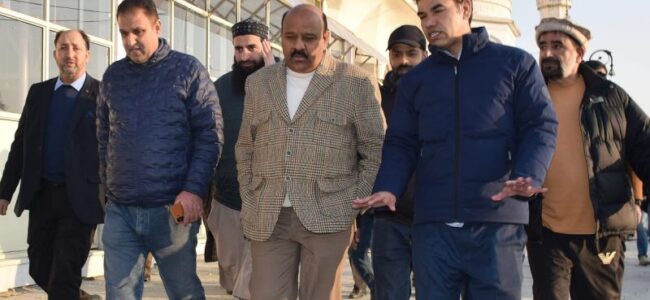 Deputy CM visits Hazratbal Shrine; reviews arrangements for Meraj-un-Nabi (SAW)