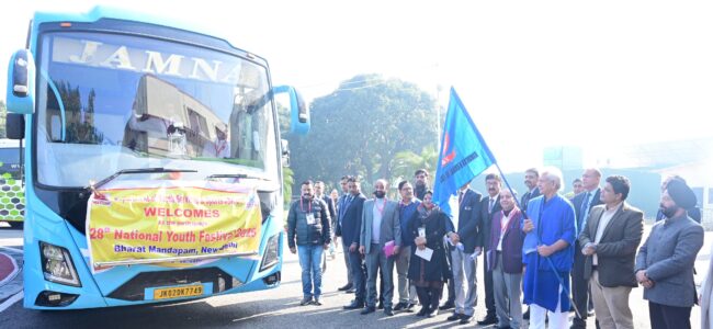 Lieutenant Governor flags off J&K UT’s contingent for National Youth Festival-2025