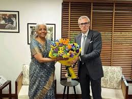 CM Abdullah meets Finance Minister Sitharaman CM Abdullah meets Finance Minister Sitharaman