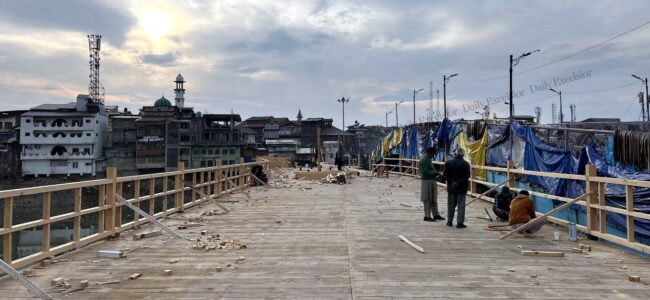Historic Amira Kadal bridge undergoing major transformation