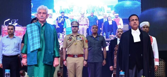 Justice Arun Palli sworn as Chief Justice JKHC Justice Arun Palli sworn as Chief Justice JKHC