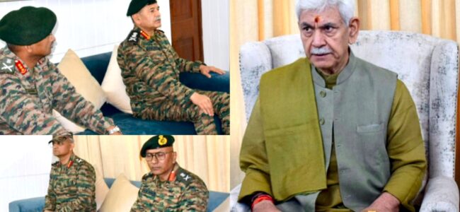 Lt Guv reviews security scenario with Army Chief, Army Commanders