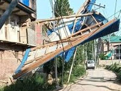 Gusty winds leave behind a trail of destruction across Kashmir