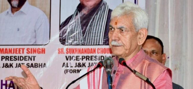 Lieutenant Governor addresses All J&K Jat Sabha in Jammu