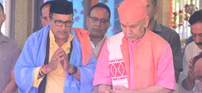 Lt Guv pays obeisance to Maa Zeashta Devi on the auspicious occasion of ‘Zeashta Mata Jayanti’