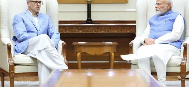 Omar Abdullah calls on PM Modi, discusses situation in J-K