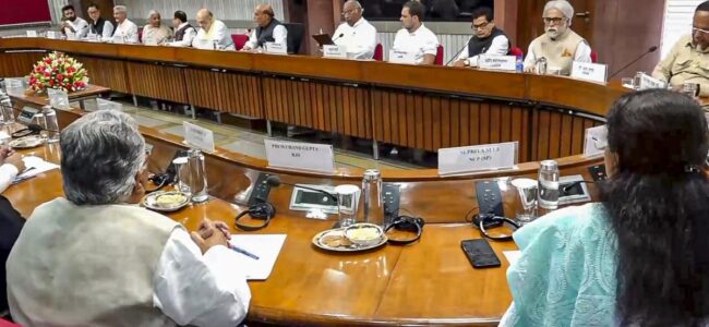 Operation Sindoor on, Rajnath at all-party meeting