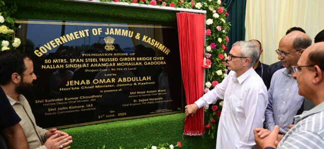 CM Omar unveils new marriage hall at Ganderbal CM Omar unveils new marriage hall at Ganderbal