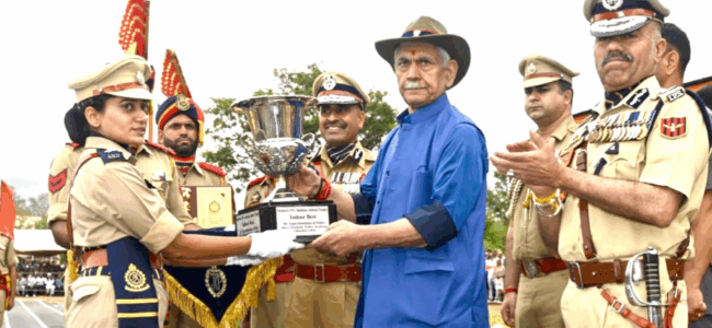 Lt Guv attends passing-out parade of the probationers DySsP and PSIs at SKPA, Udhampur