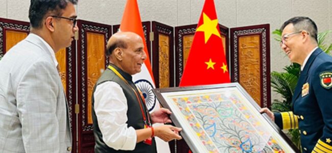 Rajnath meets Chinese counterpart; stresses avoiding new complexities in ties