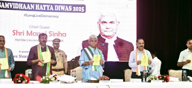 LG Sinha calls Emergency ‘most inhuman act’ of Indian democratic history