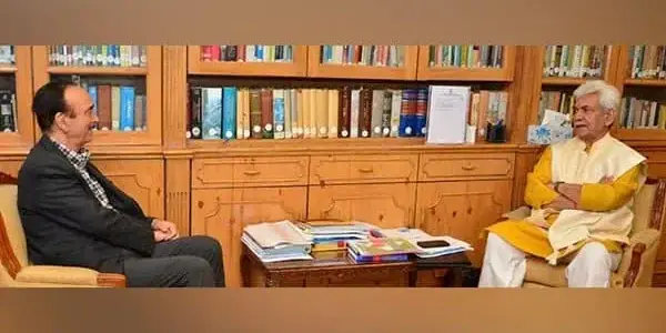 Ghulam Nabi Azad meets Manoj Sinha