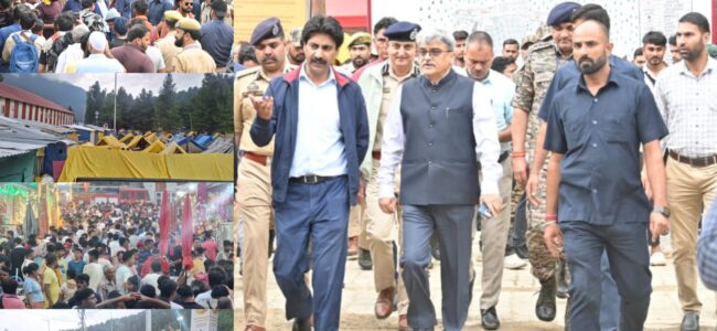 CS visits Nunwan, Chandanwadi Base Camps to assess Yatra arrangements CS visits Nunwan, Chandanwadi Base Camps to assess Yatra arrangements