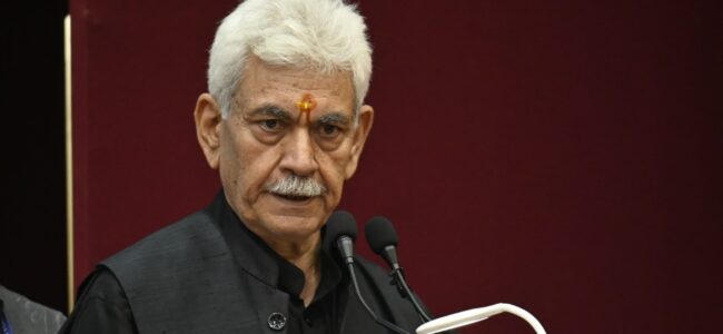 LG Sinha urges the people to adopt Swadeshi, and buy products made by Self Help Groups and MSMEs LG Sinha urges the people to adopt Swadeshi, and buy products made by Self Help Groups and MSMEs