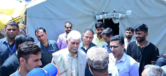 Amarnath Yatra-2025: Lieutenant Governor visits Baltal Base Camp; reviews arrangements