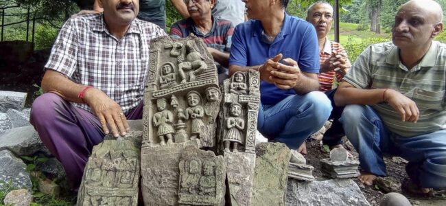 Ancient Hindu idols recovered during excavation in Anantnag’s Karkoot area Ancient Hindu idols recovered during excavation in Anantnag’s Karkoot area