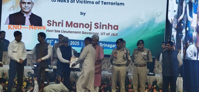 LG Manoj Sinha hands over 250 job letters to family members of terror victims LG Manoj Sinha hands over 250 job letters to family members of terror victims