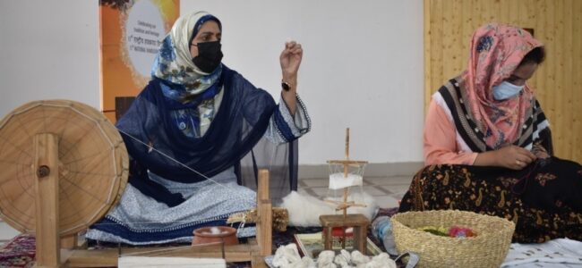 Handicrafts dept records brisk sale of woollen carpets during product sales at Sgr Handicrafts dept records brisk sale of woollen carpets during product sales at Sgr