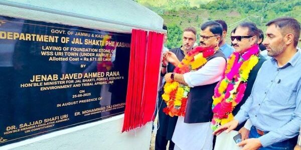 Rana lays foundation stones for Flood Protection Works, Water Supply Scheme in Uri Rana lays foundation stones for Flood Protection Works, Water Supply Scheme in Uri