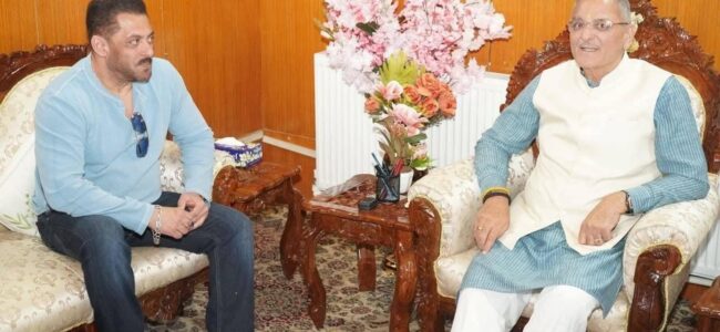 Bollywood actor Salman Khan pays courtesy visit to Ladakh LG Kavinder Gupta