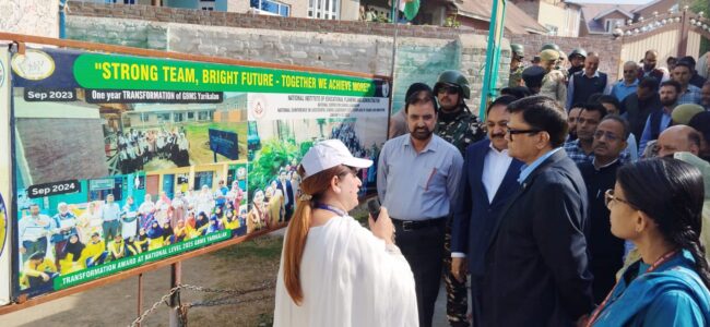 Union Secretary DoSEL inspects various schools in Srinagar, Budgam districts