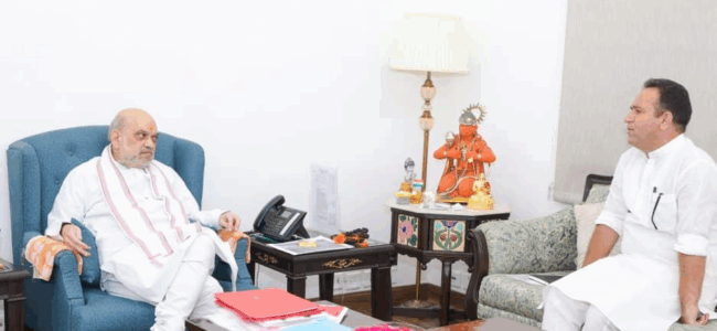 LoP Sunil Sharma meets Union Home Minister Amit Shah