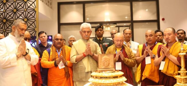 Lieutenant Governor Arrives At Delhi with Holy Relics of Lord Buddha Lieutenant Governor Arrives At Delhi with Holy Relics of Lord Buddha
