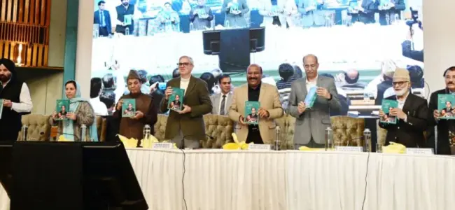 CM releases ‘Durr-e-Naayaab’, Minister Sakina Itoo’s tribute to her father