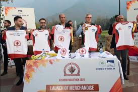 CM unveils Kashmir Marathon merchandise